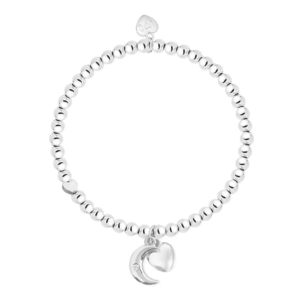 Love You To The Moon and Back Bracelet - Silver