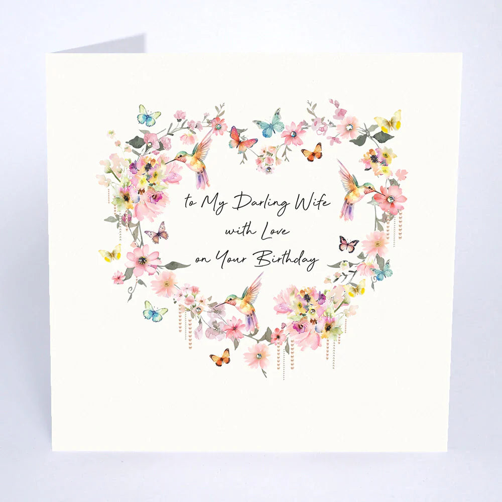 Darling Wife with Love Birthday Card
