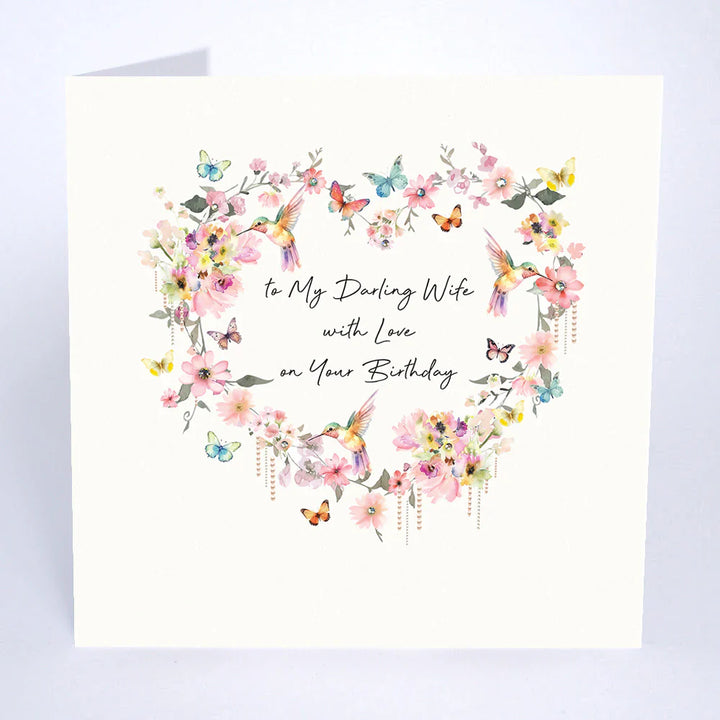 Darling Wife with Love Birthday Card