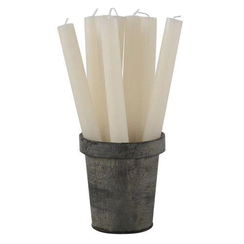 Ivory rustic dinner candle from Grand Illusions by Cornucopia Home and Gift, featuring a tall, elegant wax candle for dining decor