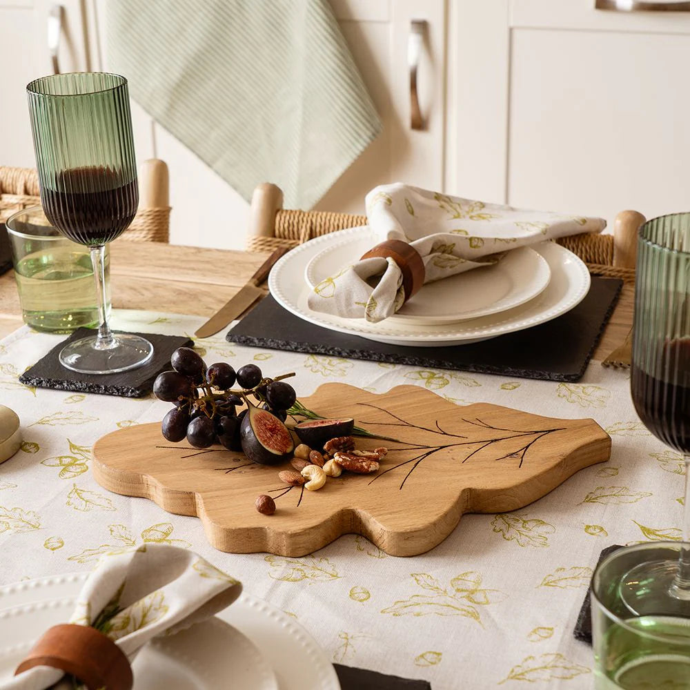 Selbrae House Framed Oak Serving Board - Oak Leaf