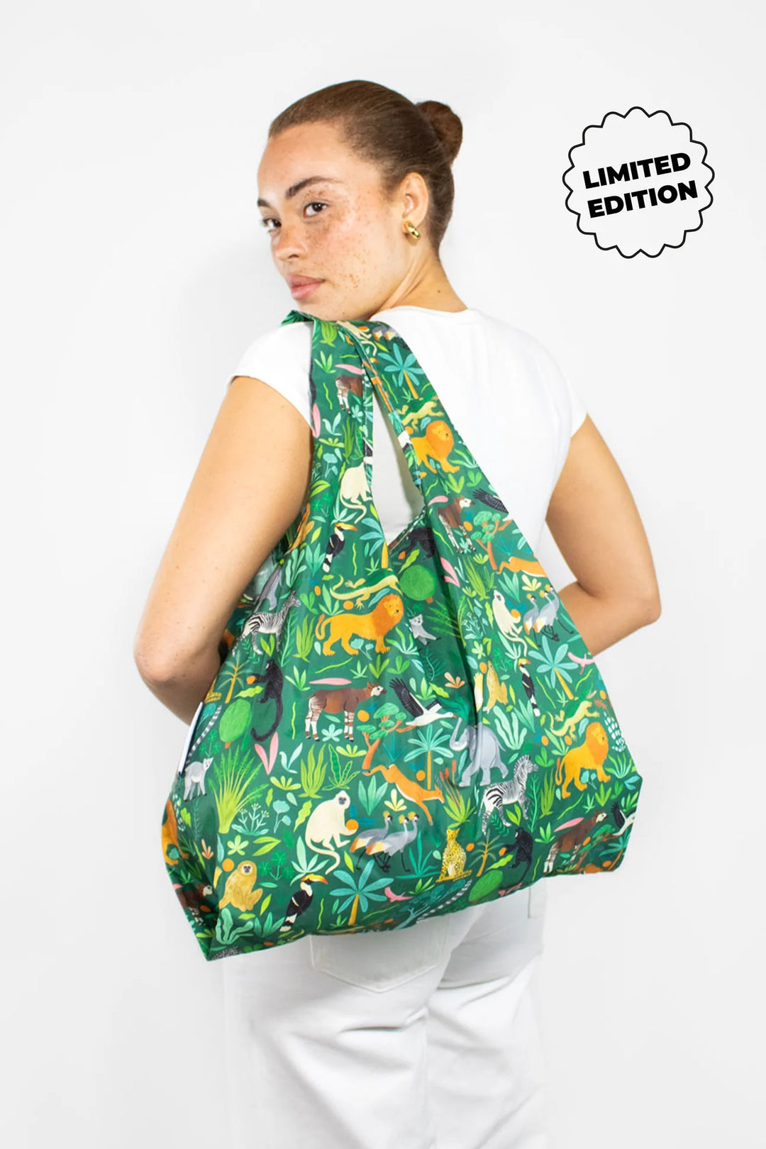 Bodil Jane Wildlife shoulder bag by Cornucopia Home and Gift featuring a nature-inspired design with animal illustrations.