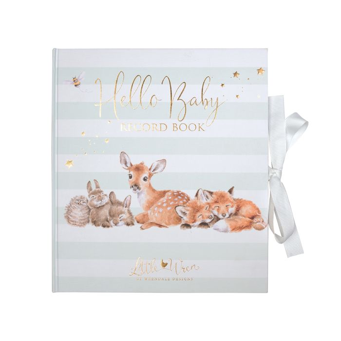 Baby record book by Wrendale Designs featuring charming animal illustrations, perfect for keeping baby memories organized.