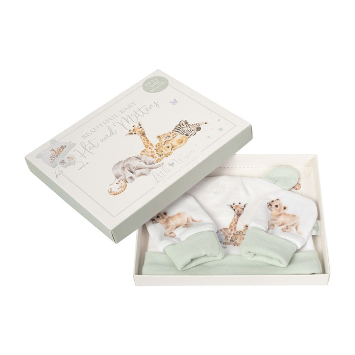 Little Savannah Hat and Mitten Set