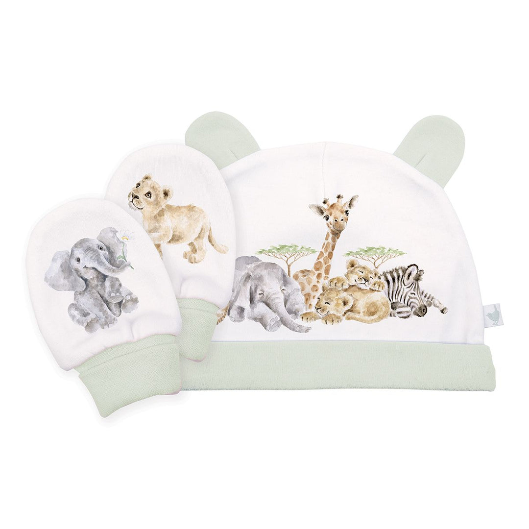 Little Savannah Hat and Mitten Set