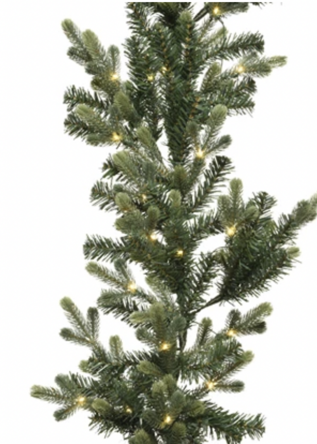 Cornucopia Worcester KAEMINGK Geneva Green LED indoor garland with prelit LED lights, lush foliage for festive decoration.