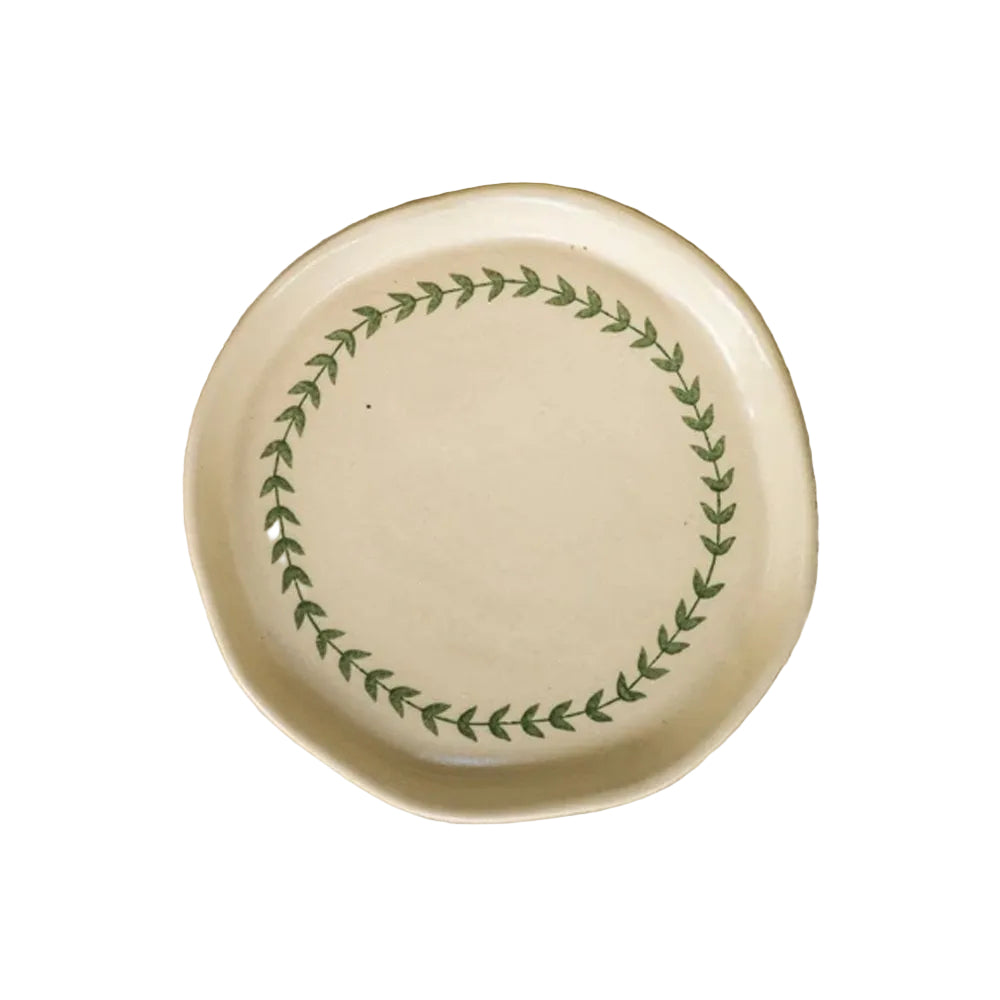 Hand Painted Snack Plate - Wreath