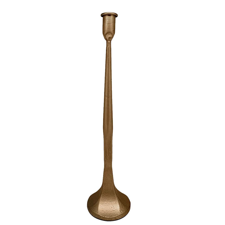 Gold Cast Iron Taper Candle Holder - Medium