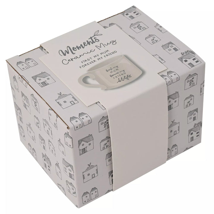 Widdop &amp; Co Moments Mug with "Happy Place" quote, featuring a cheerful design perfect for cozy mornings and coffee moments.