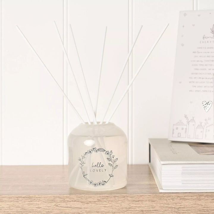 Clear Glass Reed Diffuser - Hello Lovely
