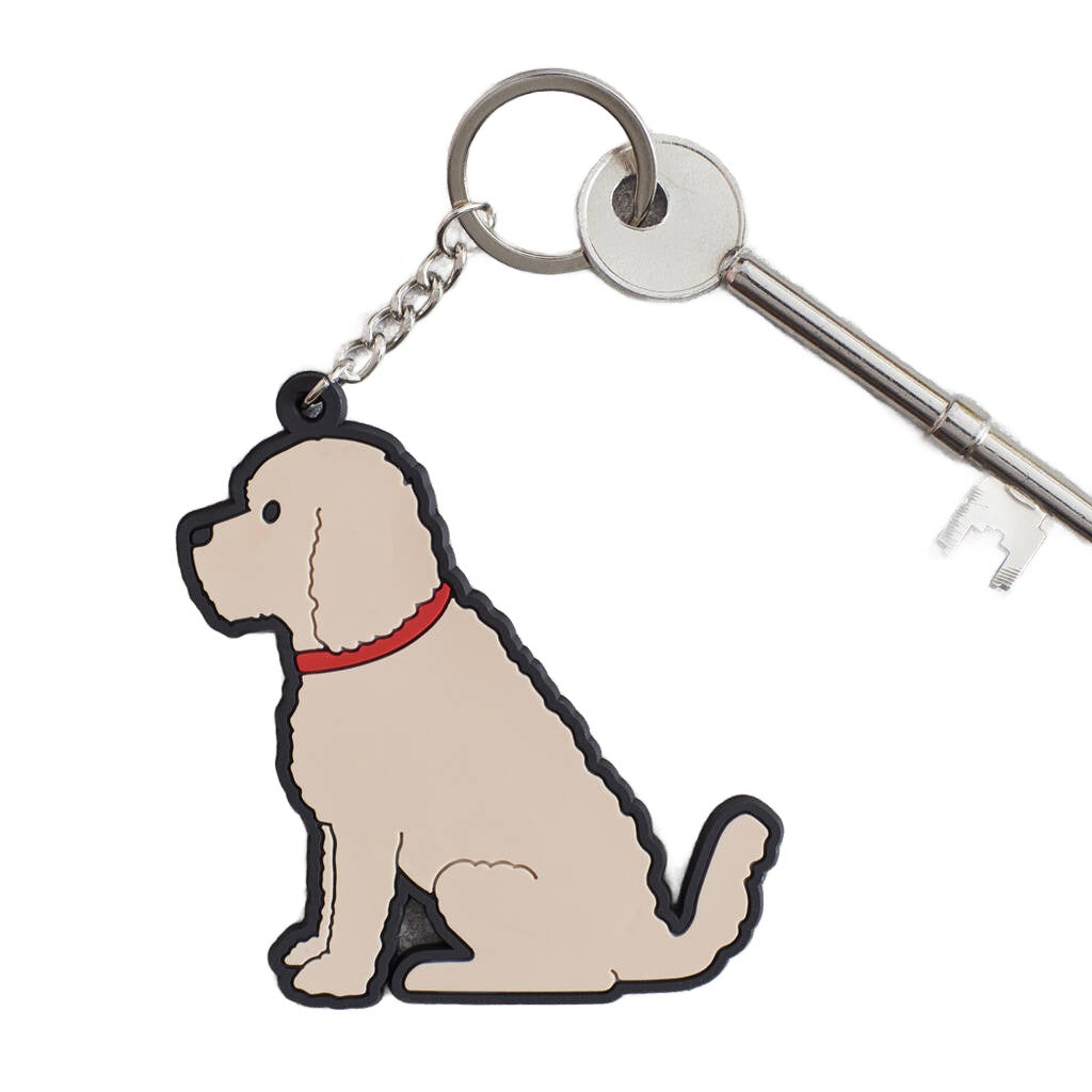 Apricot Cockapoo keyring by Sweet William featuring a cute dog design, from Cornucopia Home and Gift.