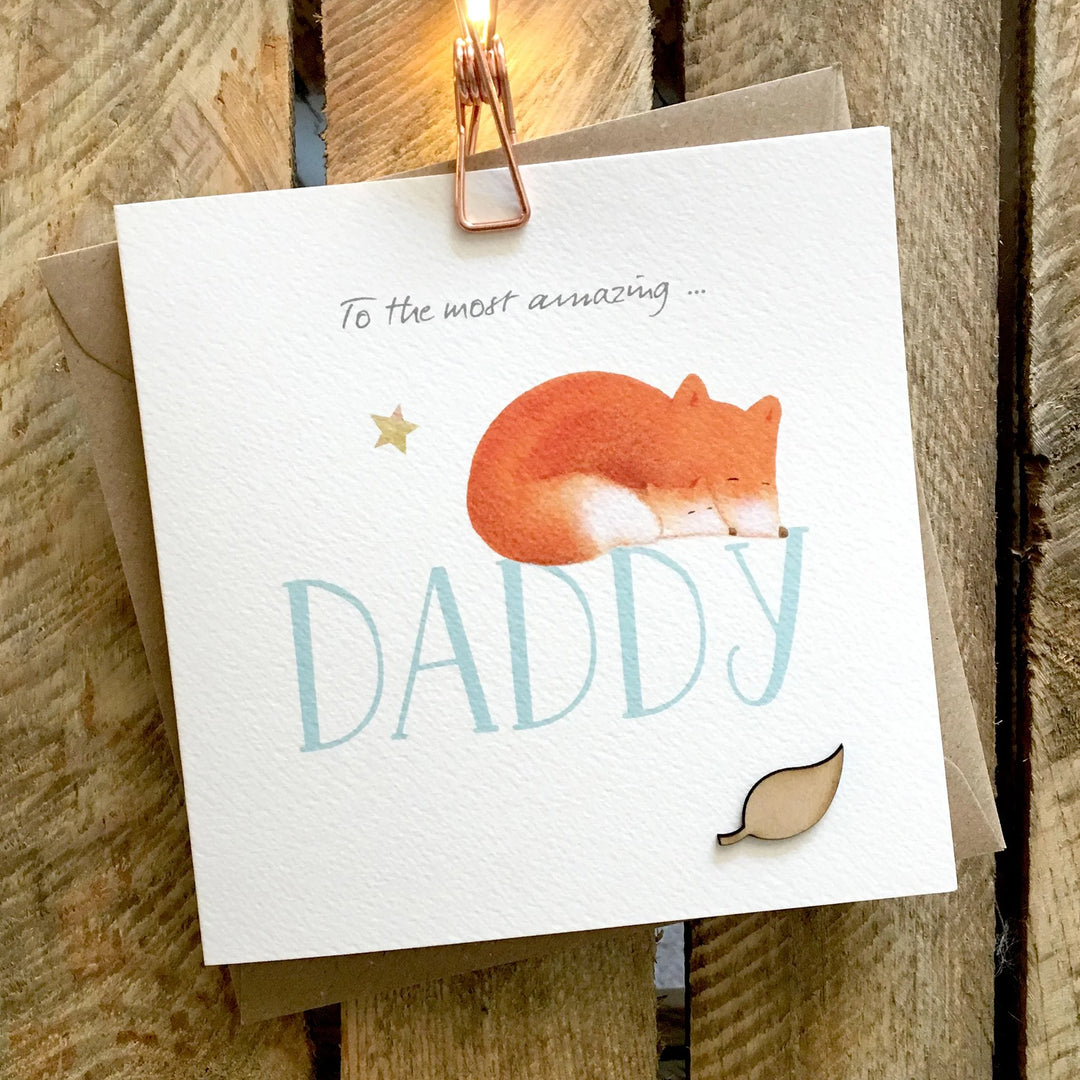 Ginger Betty "To The Most Amazing Daddy" card featuring an owl illustration, ideal for celebrating special dads.
