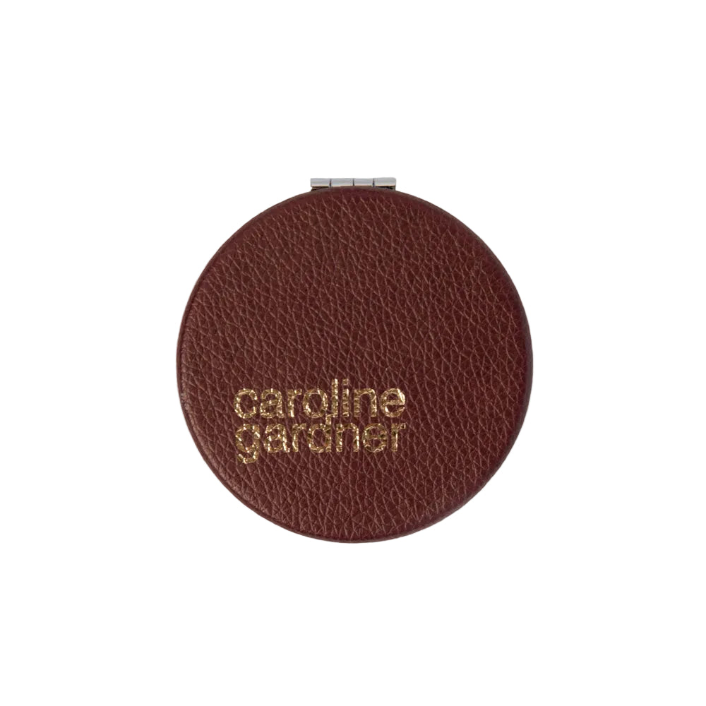 Flower Eyes Wine Round Pocket Mirror