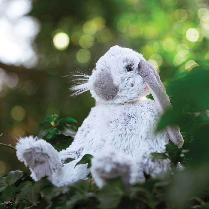 Medium plush rabbit toy from Wrendale Designs featuring Rosie, made by Cornucopia Home and Gift, with soft fabric and detailed features.