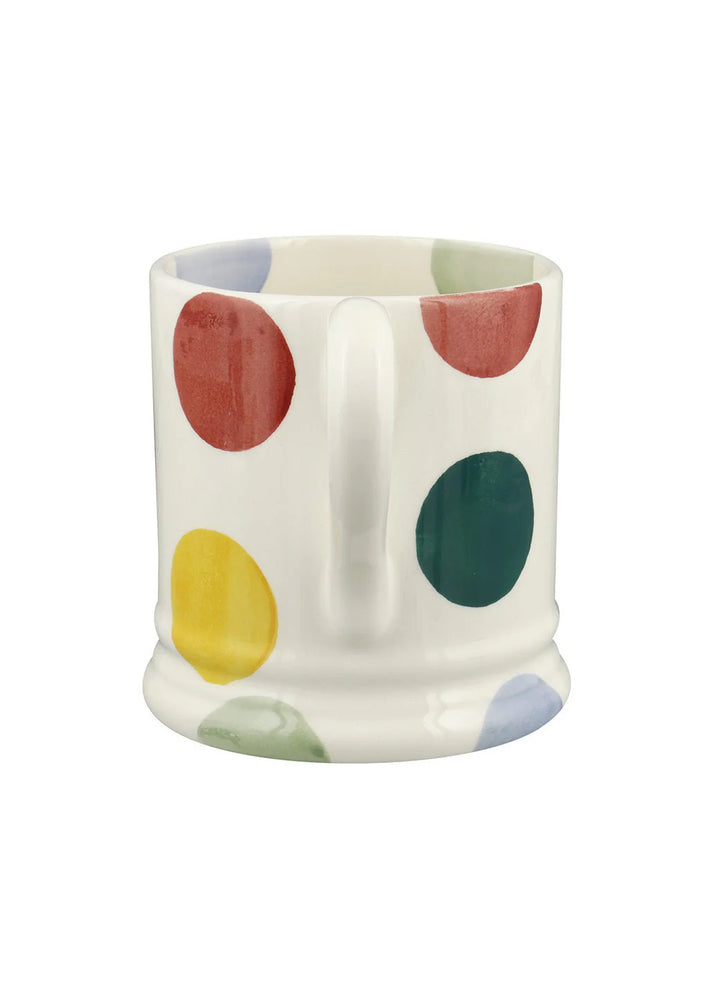 Emma Bridgewater Big Polka Dots ½ Pint Mug with a polka dot pattern, featuring a classic ceramic design.