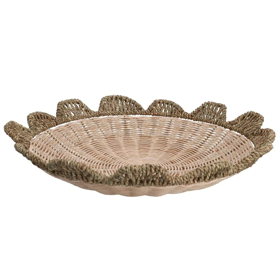 Large Rattan Flower Basin Basket