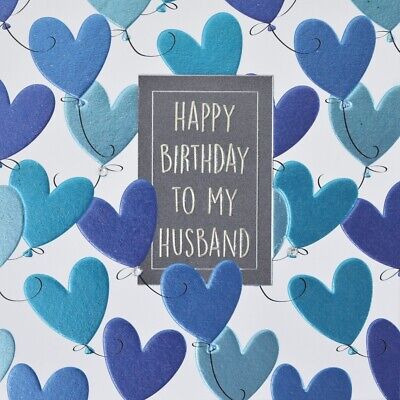 Husband birthday card featuring colorful floral illustrations by Wendy Jones-Blackett, from Cornucopia Home and Gift.
