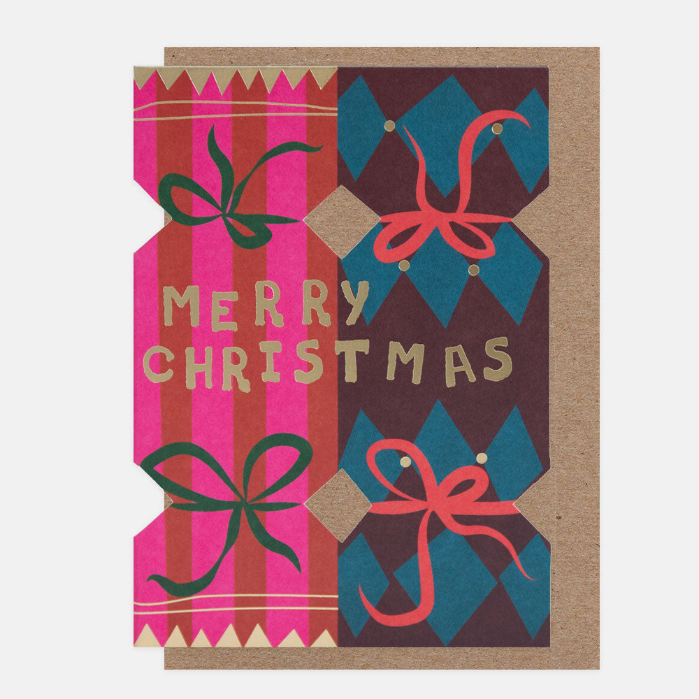 Merry Christmas Crackers Die-Cut Card