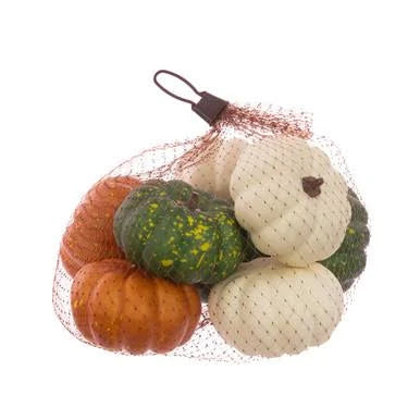 Halloween Pumpkin Bag Mix from Floralsilk featuring artificial pumpkins for seasonal fall and Halloween decorations.