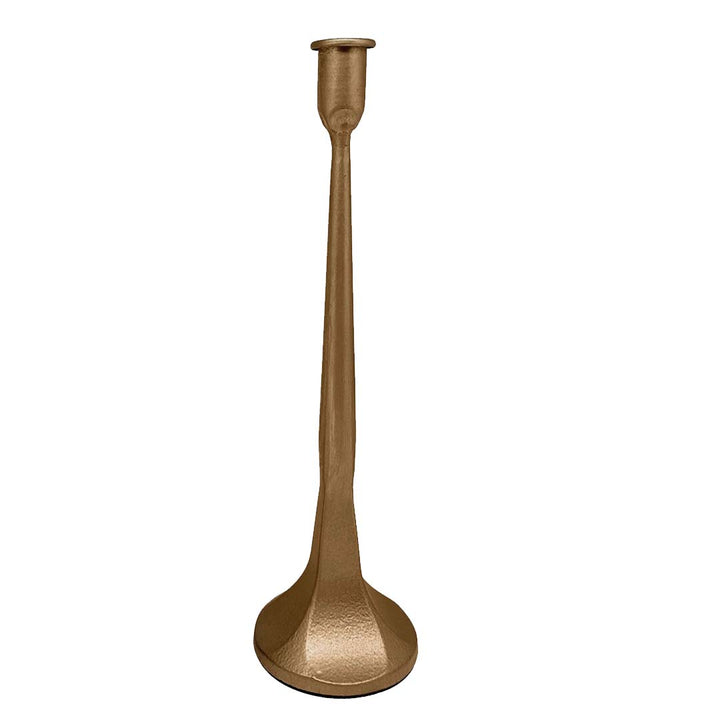 Gold Cast Iron Taper Candle Holder - Small