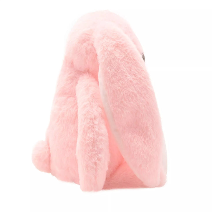 Soft pink plush bunny toy named Beatrice by Widdop &amp; Co, featuring a classical design, ideal for cuddling and decorative display.