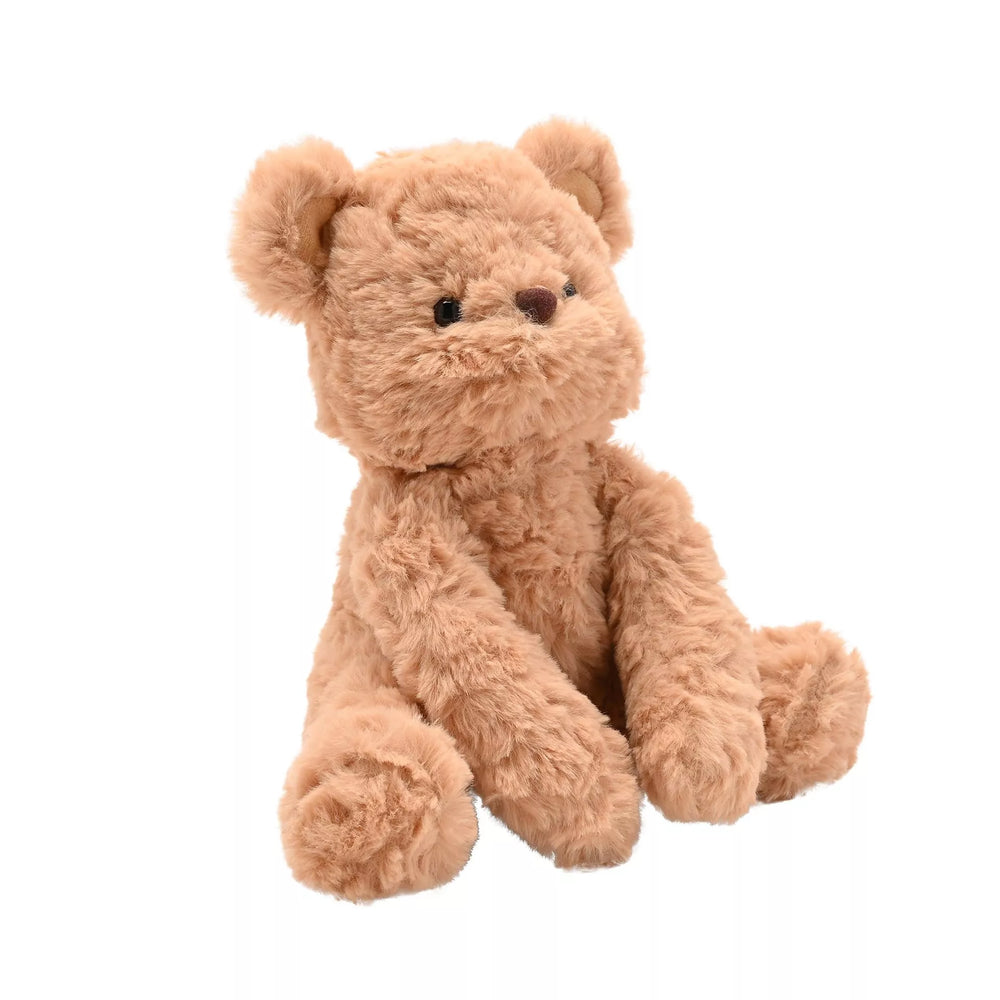 Brown William plush sitting teddy bear softie by Widdop & Co, featuring soft fabric and a friendly, cuddly appearance.