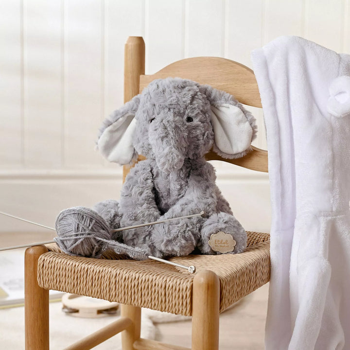 Ethel The Plush Sitting Grey Elephant Softie