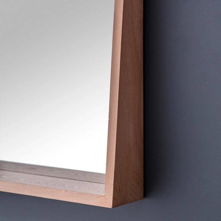 Large Southbourne Wall Mirror by Garden Trading with a beech frame, ideal for enhancing home decor and reflecting natural light.
