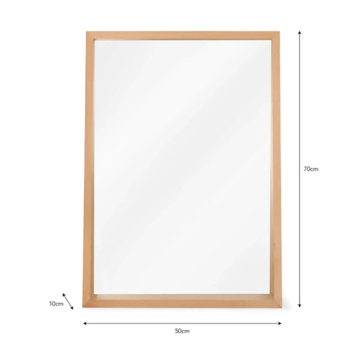 Large Southbourne Wall Mirror by Garden Trading with a beech frame, ideal for stylish home or garden decor.