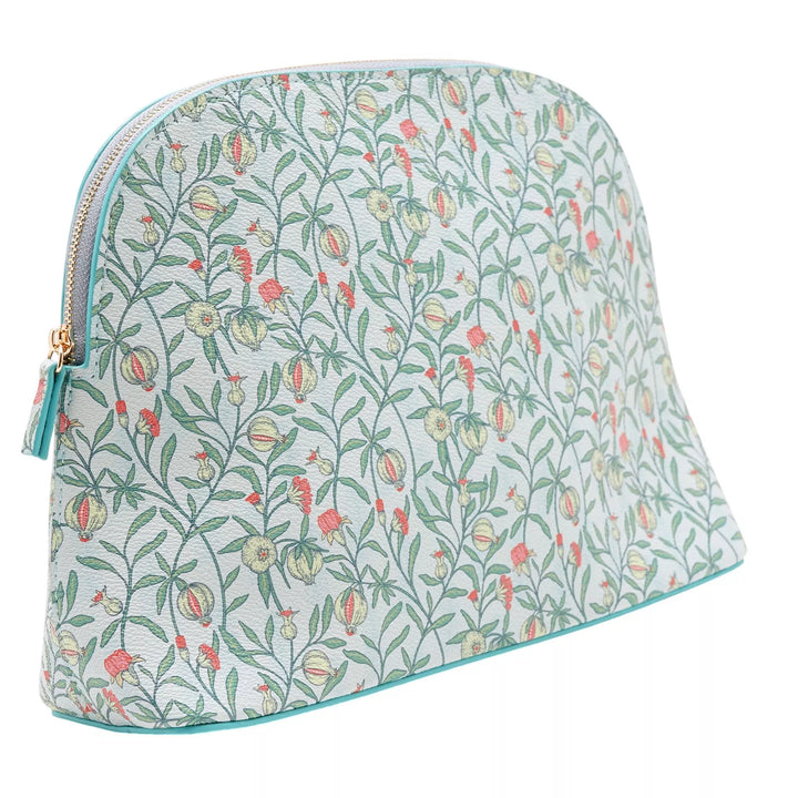 Large Floral Make-Up Bag - Blue