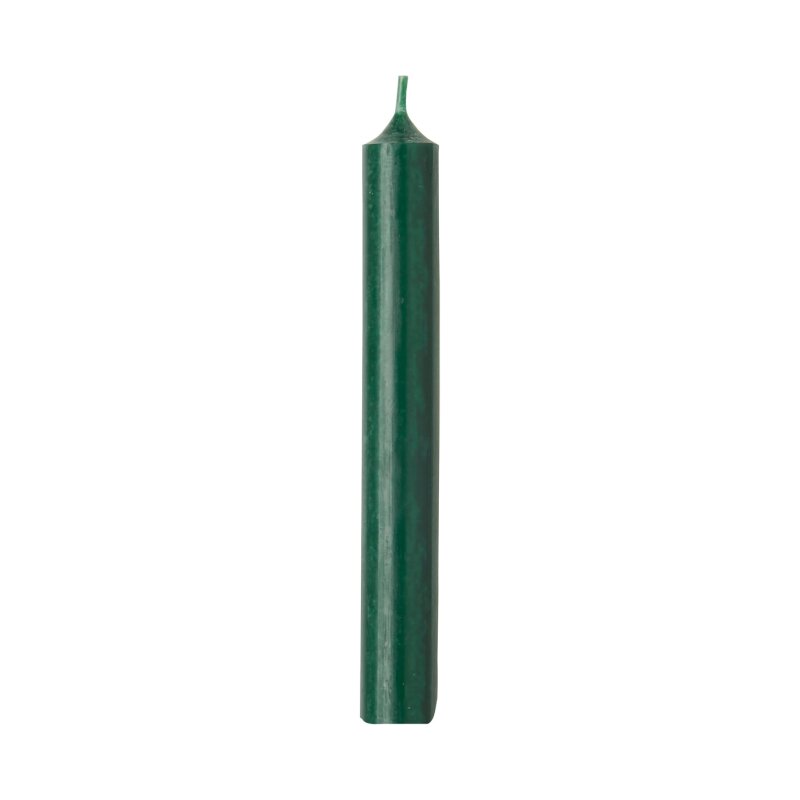 Dark green Cylinder Candle from the Ideal Home Range by Cornucopia Home and Gift, showing a sleek, tall wax candle.