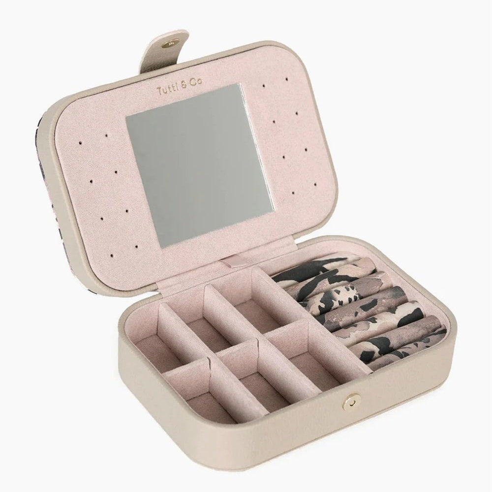 Tutti & Co Elm Jewellery Box by Cornucopia Home and Gift, featuring a wooden design with compartments for organizing jewelry.