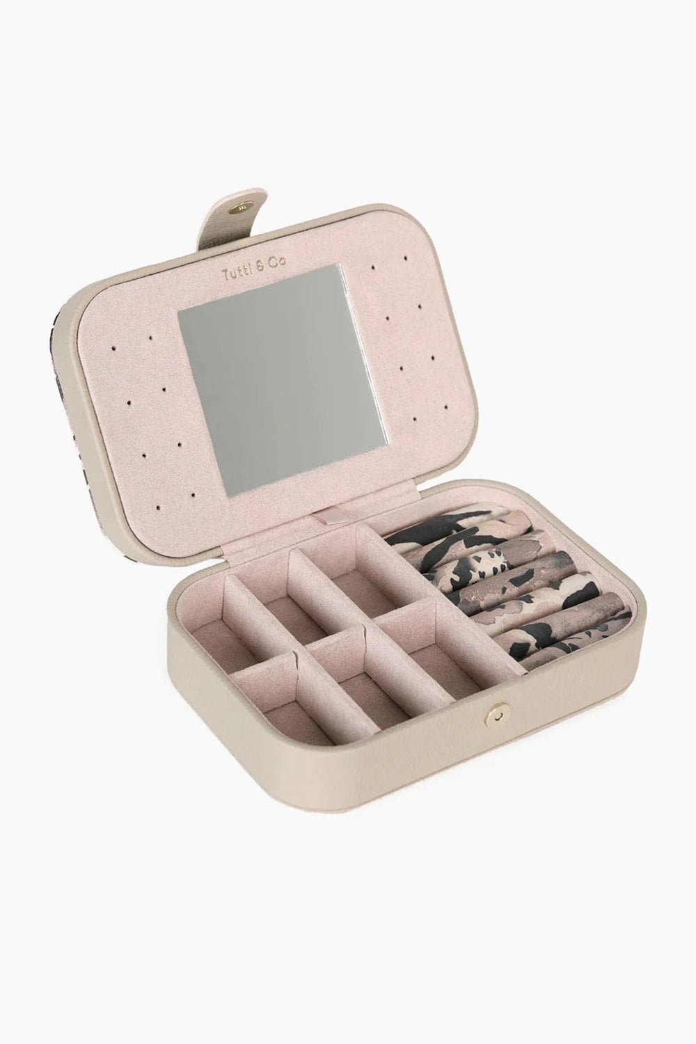 Tutti &amp; Co Elm Jewellery Box by Cornucopia Home and Gift, featuring a wooden design with compartments for organizing jewelry.
