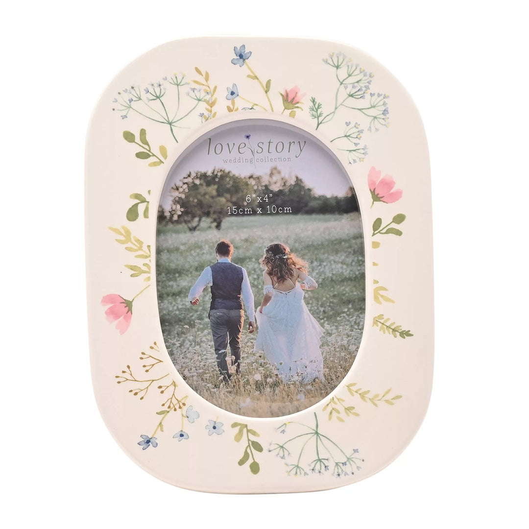 Ceramic Love Story Oval Frame