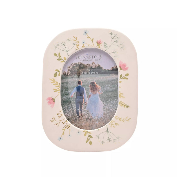 Ceramic Love Story Oval Frame