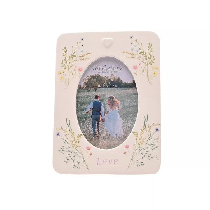 Ceramic Photo Frame 4x6 Floral
