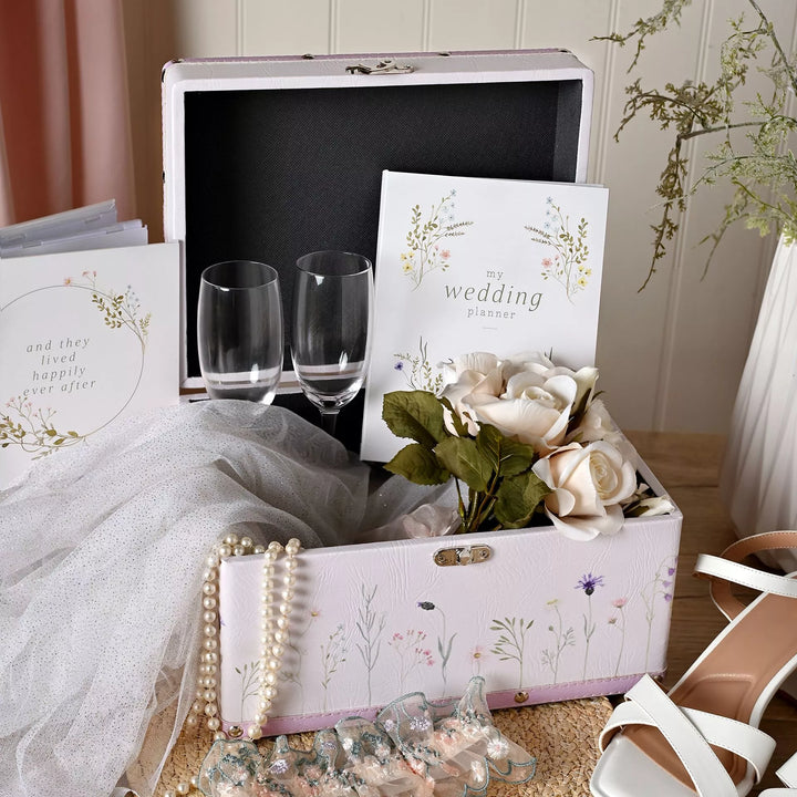 Wildflower wedding album by Widdop &amp; Co from Cornucopia Home and Gift, featuring a beautifully decorated cover with wildflower designs.