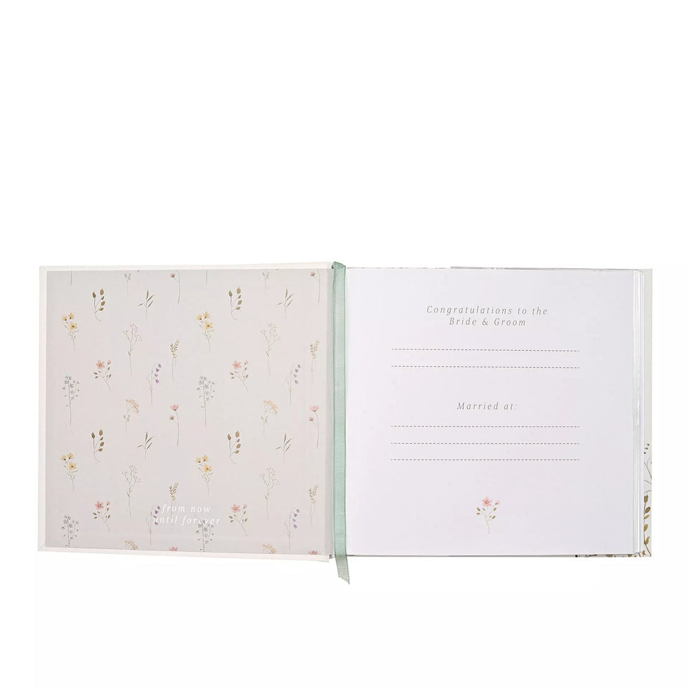 Wildflower wedding album by Widdop & Co, featuring a beautifully designed cover with floral wildflower patterns, perfect for wedding memories.