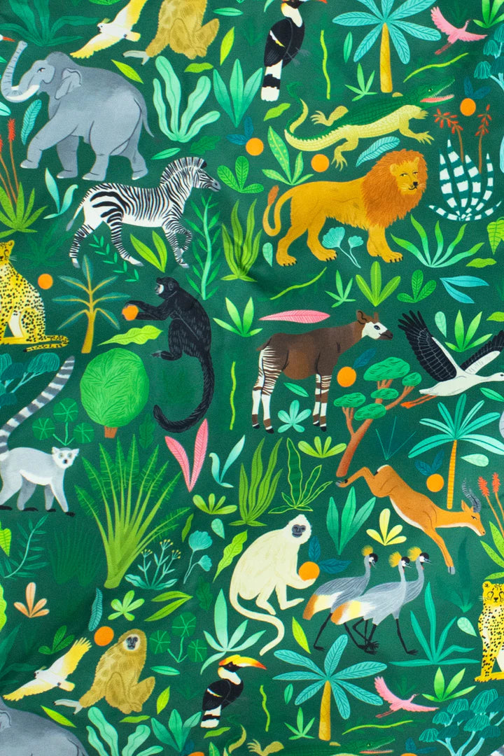 Wildlife-themed Bodil Jane Kind Bag by Cornucopia Home and Gift featuring colorful animal illustrations on eco-friendly bag.