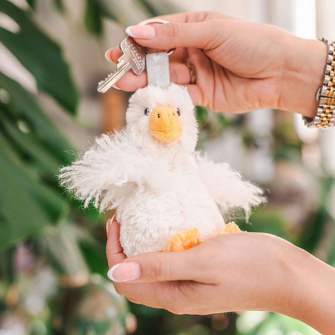 Pearl Goose Plush Keyring