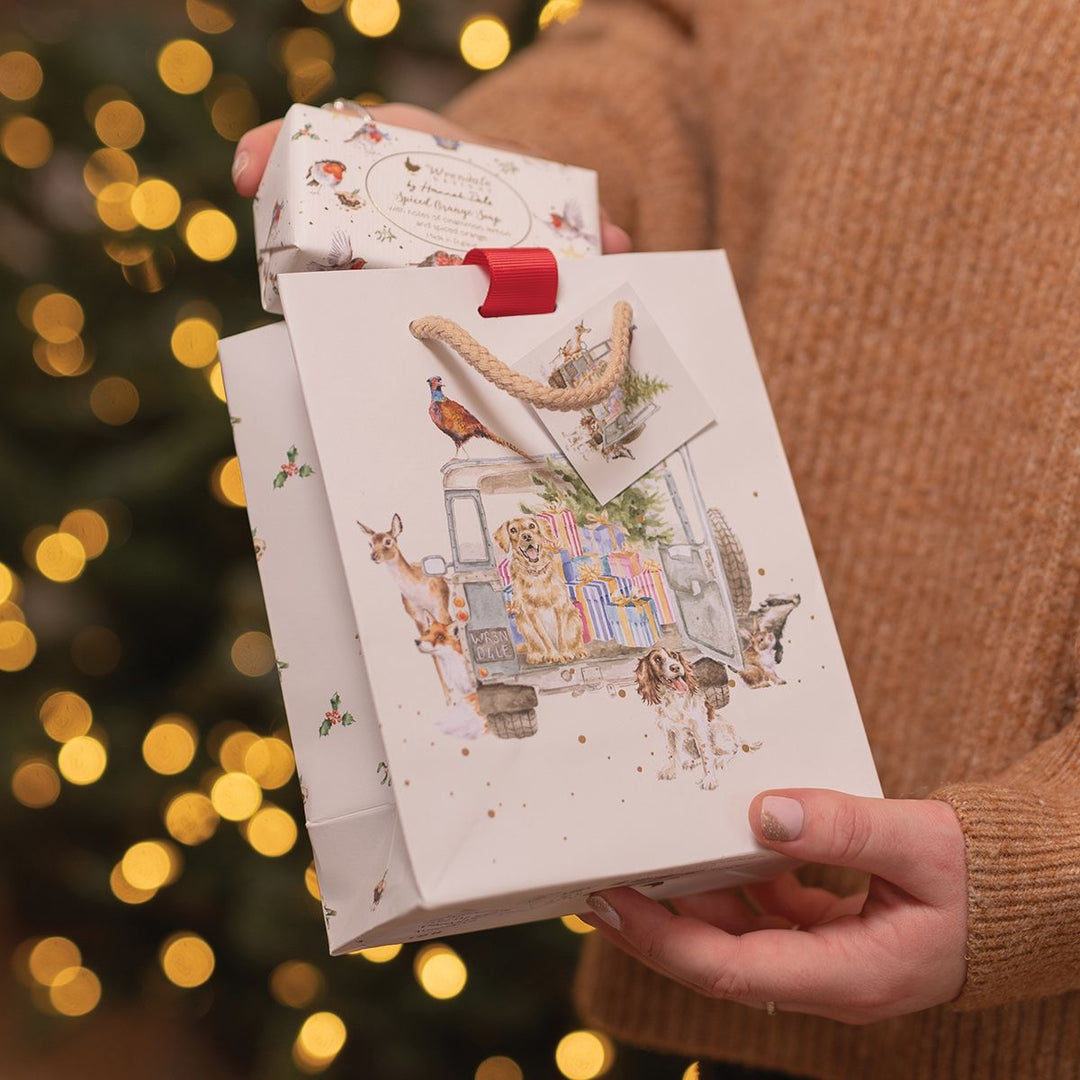 Small Driving Home for Christmas Gift Bag