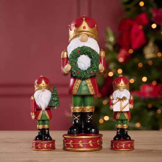 Widdop &amp; Co Christmas Santa Nutcracker, 29cm tall, detailed wooden nutcracker figure with festive holiday design.