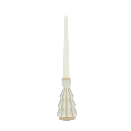 Grey ceramic candle holder from Widdop & Co Christmas collection by Cornucopia Home and Gift, designed for festive ambiance.