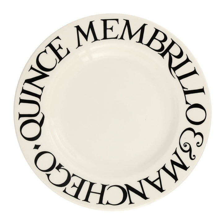 Emma Bridgewater Black Toast Quince 8.5-inch ceramic plate with fruit design, featuring black and warm earthy tones.