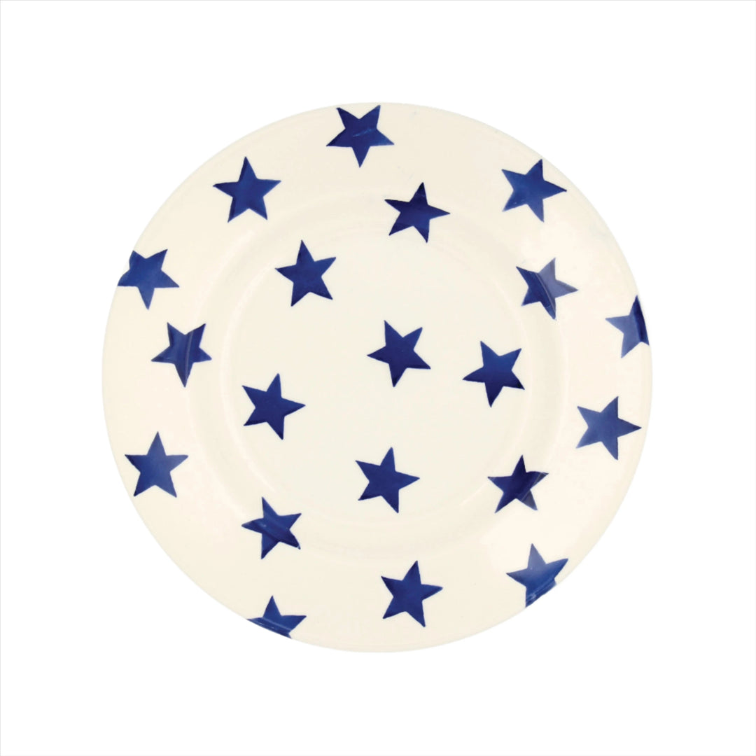 Emma Bridgewater Blue Star 8.5-inch decorative ceramic plate with a blue star pattern and elegant design.