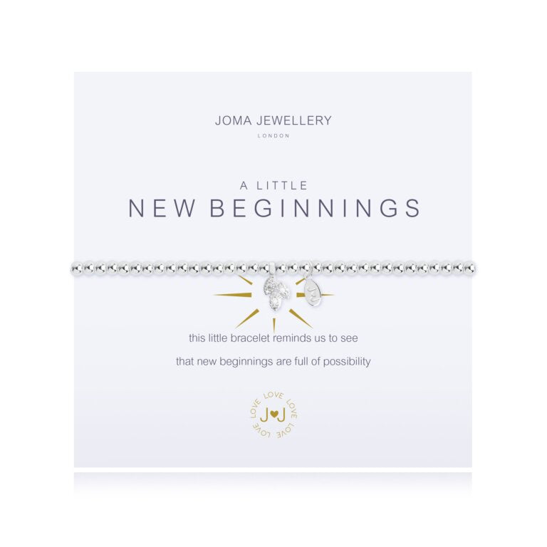 Joma Jewellery A Little New Beginnings bracelet featuring a delicate charm on a silver chain.