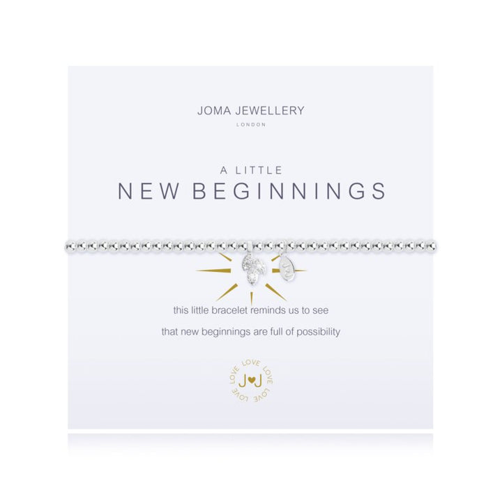 Joma Jewellery A Little New Beginnings bracelet featuring a delicate charm on a silver chain.