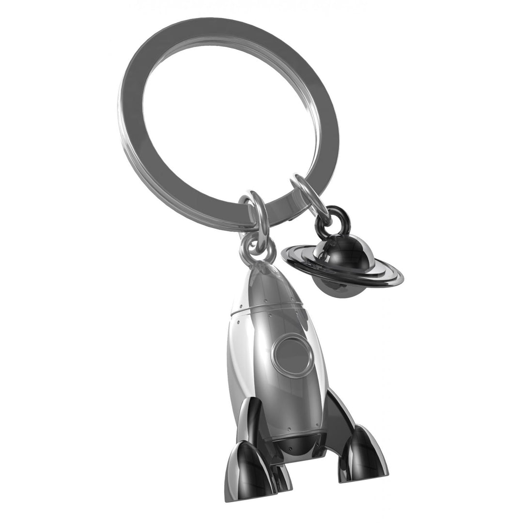 Oli Olsen Space Rocket Keyring with detailed metal design, featuring a miniature rocket shape on a keychain.