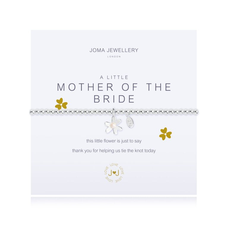 Joma Jewellery Little Mother of the Bride bracelet with delicate silver chain and elegant pearl accents.