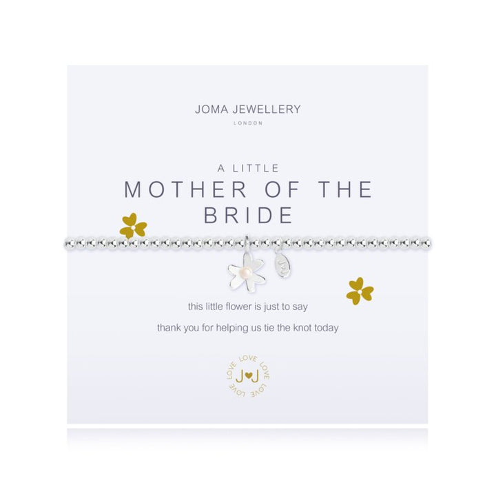 Joma Jewellery Little Mother of the Bride bracelet with delicate silver chain and elegant pearl accents.